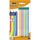 Creioane HB grafit BIC Evolution Stripes cu radiera, 8 bucati