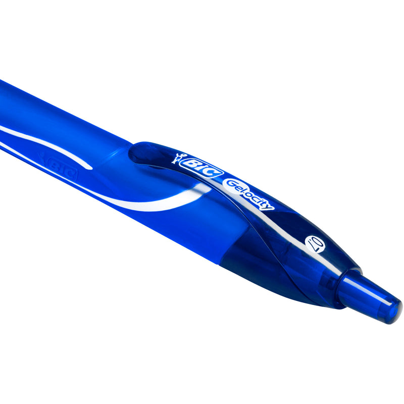 Pix cu gel BIC Gelocity Quick Dry, 0.7 mm, uscare rapida, albastru, 1 bucata