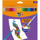 Оловке за бојење БИЦ Кидс Еволутион Иллусион, са гумицом, 24 боје
