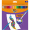 Creioane de colorat BIC Kids Evolution Illusion, cu radiera, 24 culori