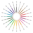 Оловке за бојење БИЦ Кидс Еволутион Иллусион, са гумицом, 24 боје