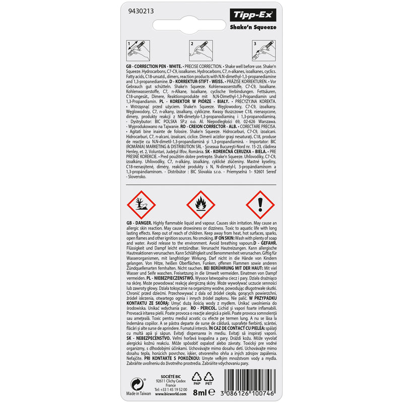 Creion corector Tipp-Ex Shaken Squeeze, 8 ml, 1 bucata