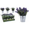 Decor lavanda artificiala in ghiveci de metal, 24 cm