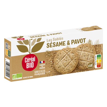 Cereal Bio Biscuiti cu susan si mac, 132g