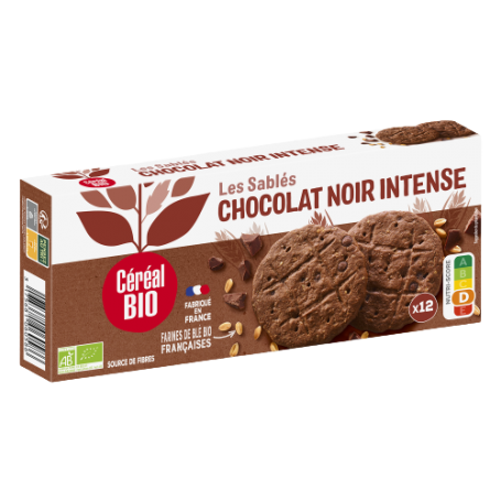 Cereal Bio Biscuiti cu ciocolata neagra, 132g