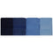 Set prosoape de baie Rainbow Blue, 4 bucati, 50 x 90 cm