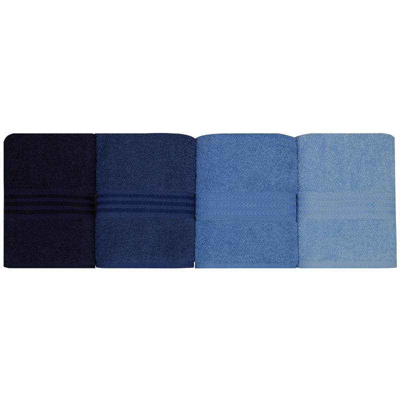 Set prosoape de baie Rainbow Blue, 4 bucati, 50 x 90 cm
