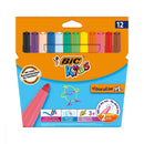 BIC Kids Visacolor XL Farbmarker, 12 Farben