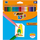 BIC Kids Tropicolors coloring pencils, 24 colors