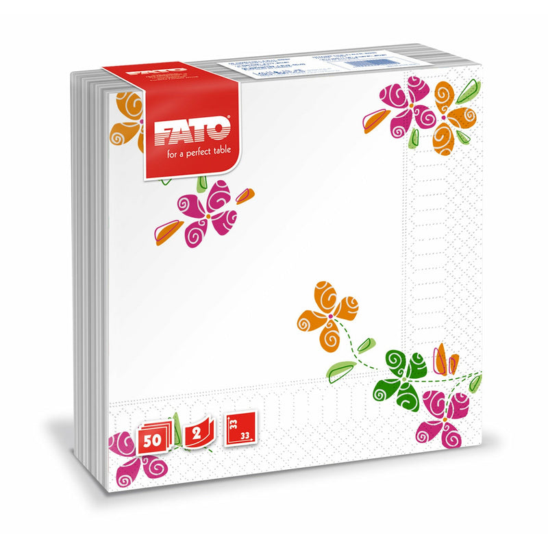 Fato Happy Flowers Servetele de masa 33x33cm, 2 straturi, 50 buc./pachet