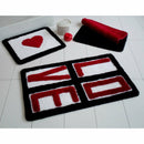 Chilai Home by Alessia Set covorase baie Love Red, 3 piese