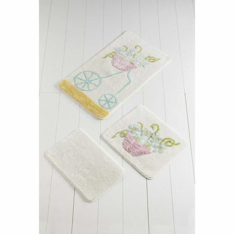 Chilai Home by Alessia Set covorase baie Alacati Yellow, 3 piese