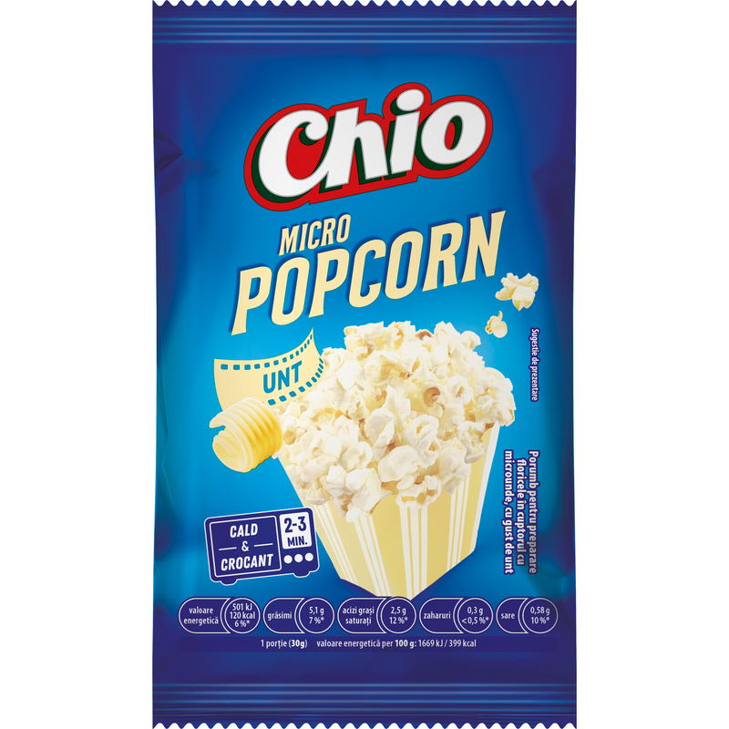 Chio popcorn pentru microunde cu aroma de unt 80g