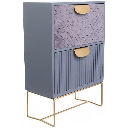 Dulapior de depozitare pentru bijuterii si accesorii 2 sertare, 20x29,5x10 cm