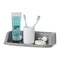 Rectangular shelf with suction cups, gray
