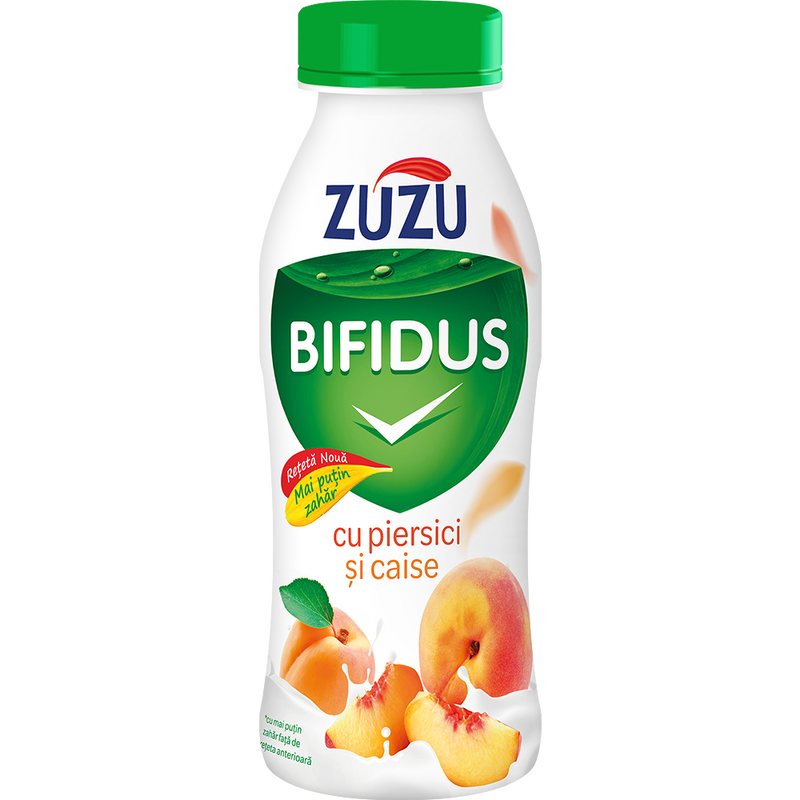 Zuzu bifidus Iaurt de baut cu piersici și caise 1.8% grasime 320g