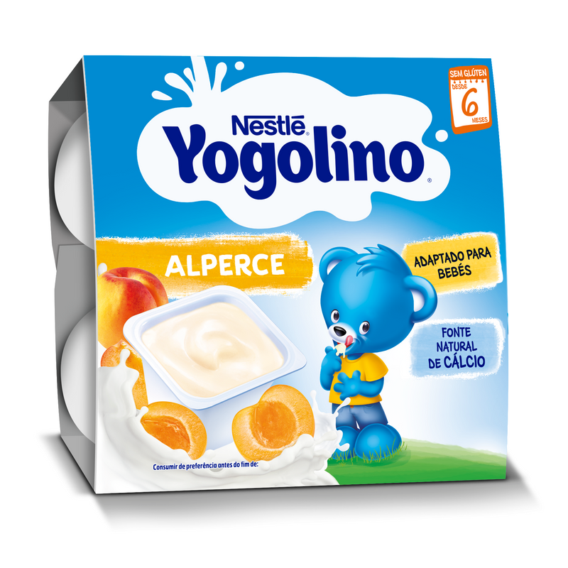 Gustare cu lapte Nestlé® Yogolino Caise, 4 x 100g, de la 6 luni
