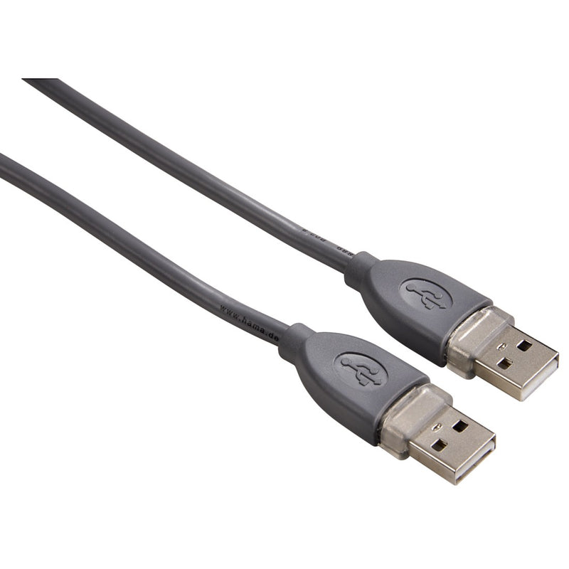 Hama Cablu USB 2.0 (A-A), ecranat, gri, 1.80 m