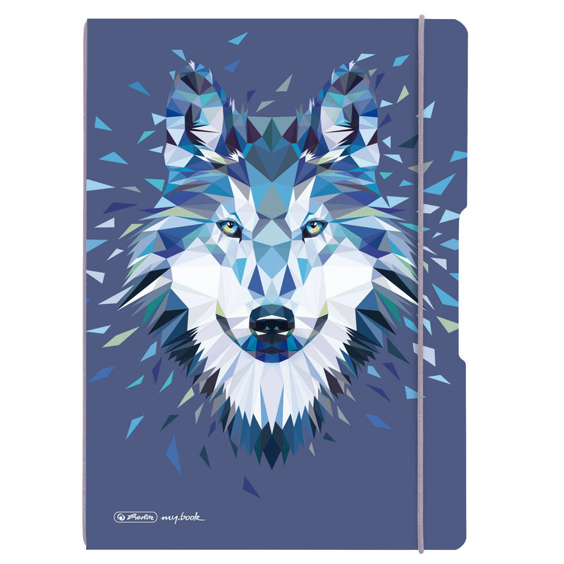 Herlitz Caiet my.book Flex A4 2x40 file, dictando+patratele, motiv Wild Animals Wolf