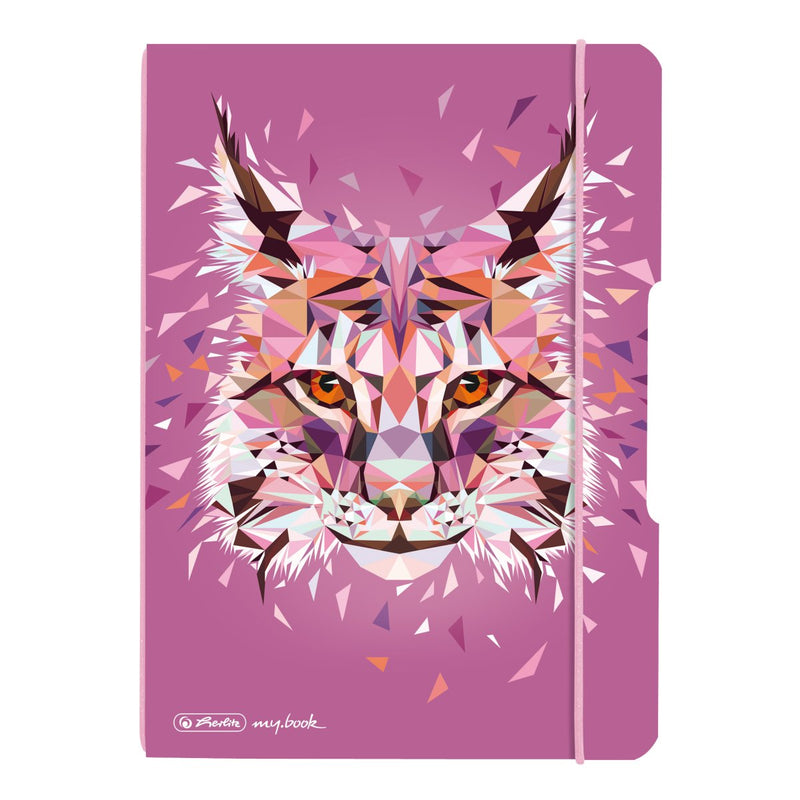 Caiet my.book Flex A5 40 file, punctat, motiv Wild Animals Lynx
