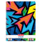 Herlitz Caiet dictando cu spirala A4, 80 file, perforatii si microperforatii, liniat dublu, motiv Neon Art