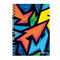 Herlitz Caiet de matematica cu spirala 10x14cm, 200 file, motiv Neon Art