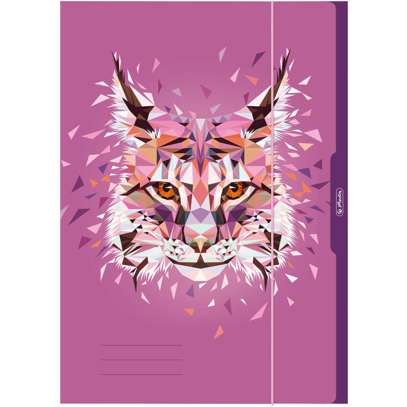 Herlitz Mapa cu elastic A3, motiv Wild Animals Lynx