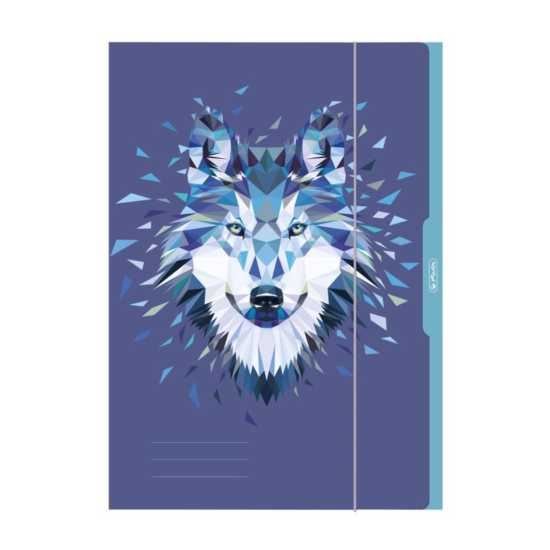 Herlitz Mapa cu elastic A3, motiv Wild Animals Wolf