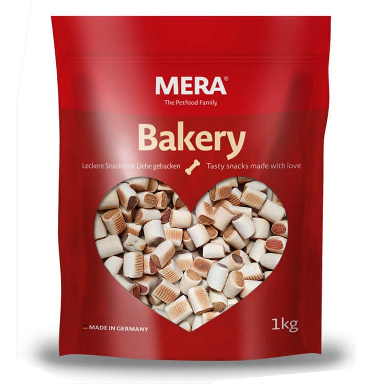 Mera Biscuiti mini rulouri pentru caini cu pui, vita si peste, 1kg