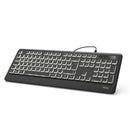 Hama Beleuchtete Tastatur KC-550 mit Kabel, Schwarz