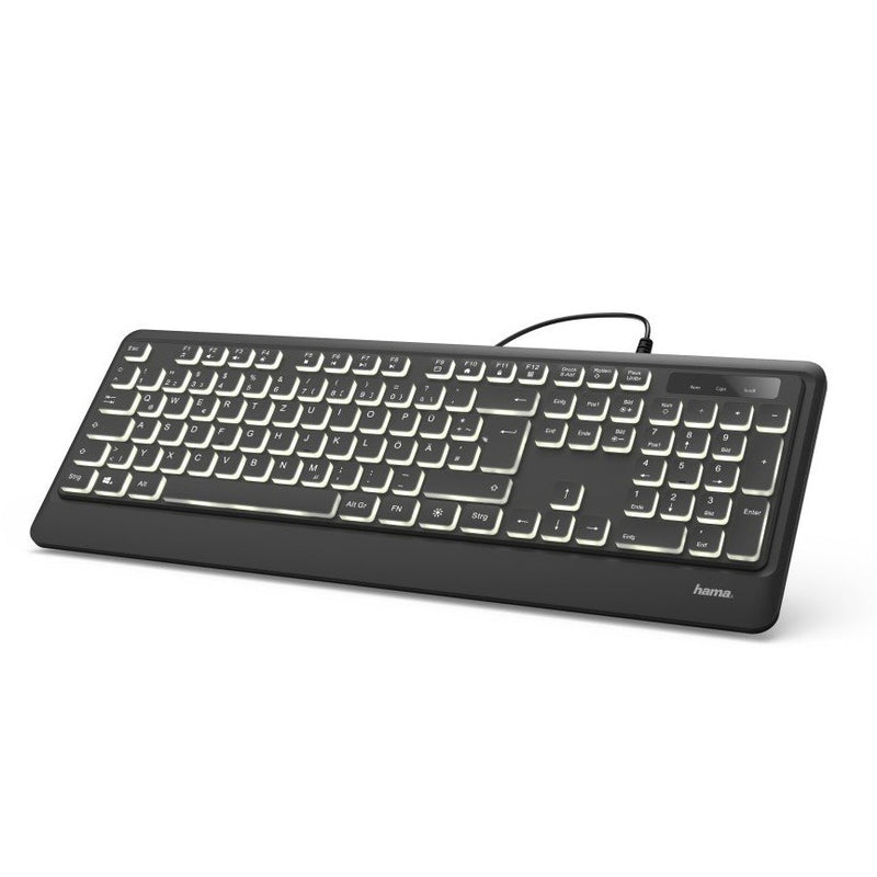 Hama Tastatura iluminat KC-550 cu fir, negru