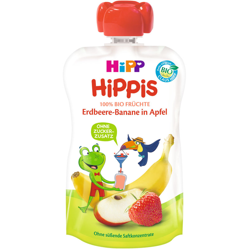 Hipp hippis piure mar, capsuni, banana 100gr