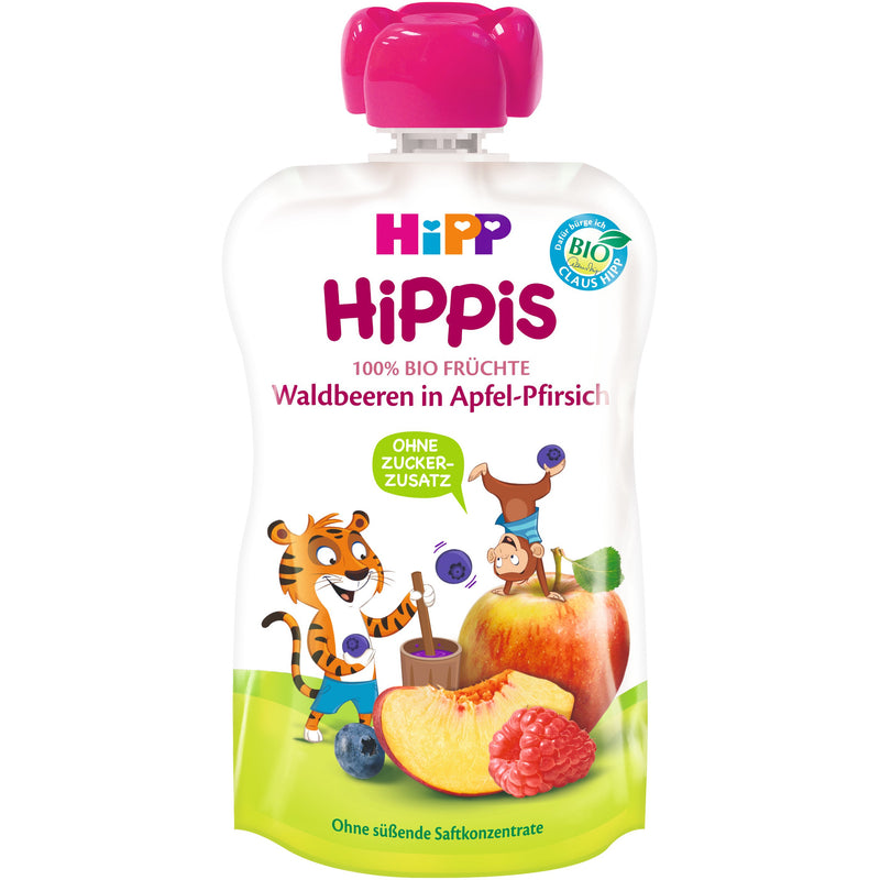 Hipp hippis piure mar, piersica, fructe de padure 100gr