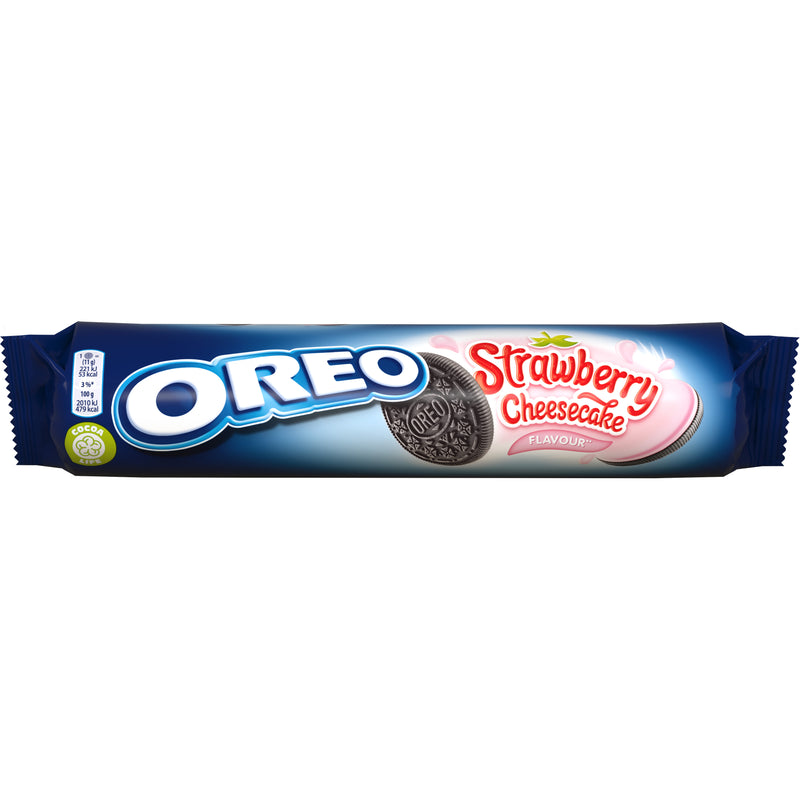 Oreo Strawberry Cheesecake biscuiti cu crema de capsuni 154g