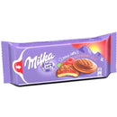Biscotti alla gelatina di lamponi Milka Choco Jaffa, ricoperti con 147 g di cioccolato