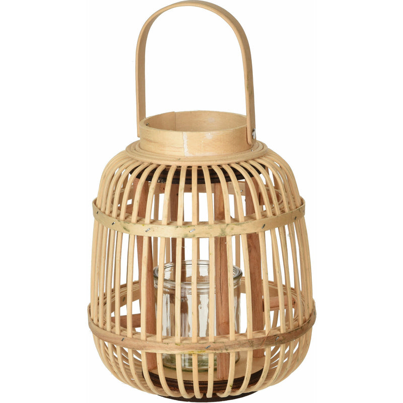 Felinar din bambus, 24x19 cm, natural
