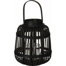 Felinar din bambus 24x19cm, negru