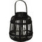Felinar din bambus 24x19cm, negru