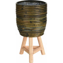 Ghiveci din ratan pentru flori