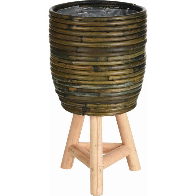 Ghiveci din ratan pentru flori