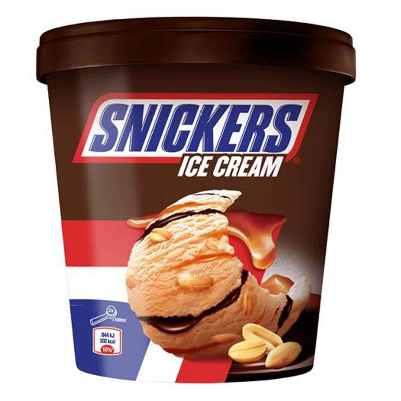 Snickers Inghetata cu caramel, arahide si ciocolata 450ml