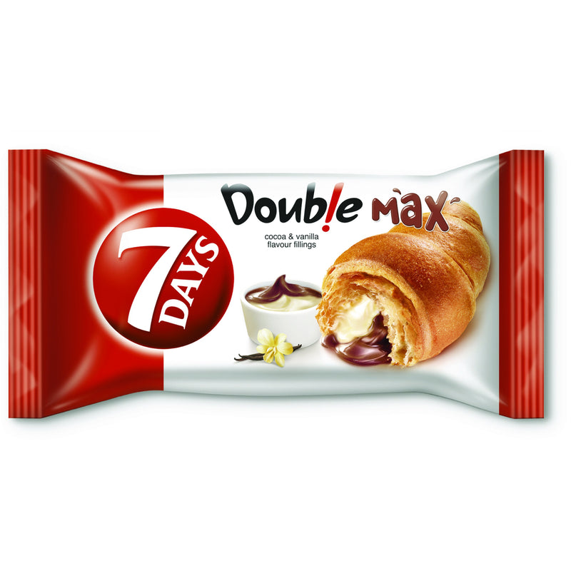 7 Days double croissant cu umplutura de cacao si aroma de vanilie  80 gr