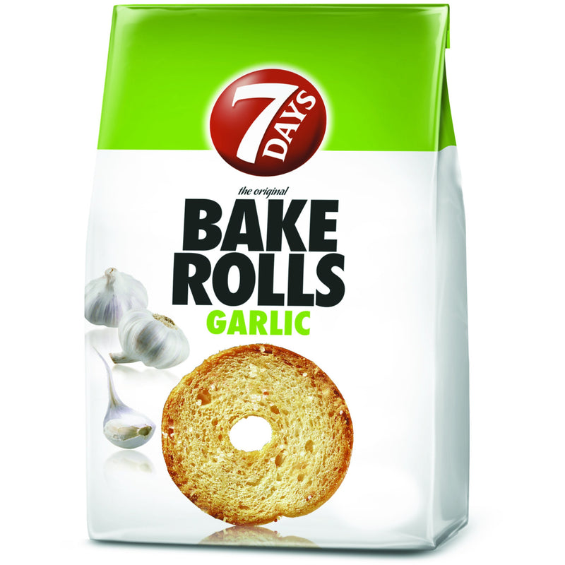 7 Days Bake Rolls rondele de paine crocanta cu usturoi 80gr