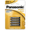 Batterie alcaline Panasonic AAA, 4 pezzi