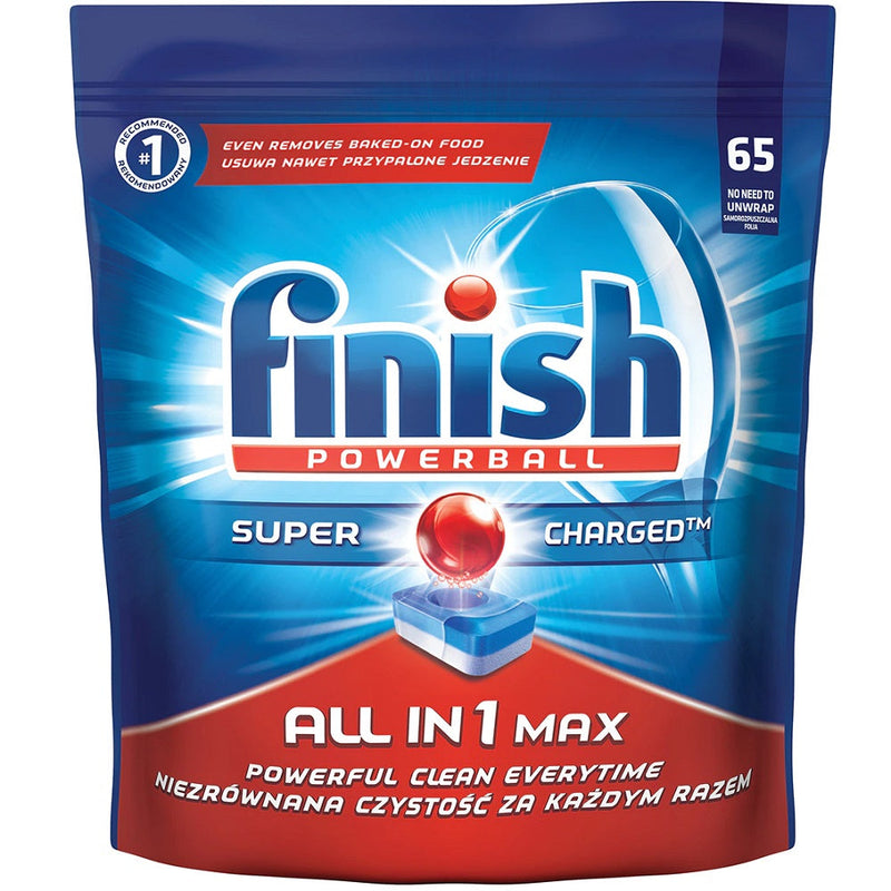 Finish All in One Max Detergent pentru masina de spalat vase, 65 bucati