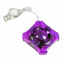 Hub USB 2.0 Esperanza EA150V, 4 porturi, stea violet