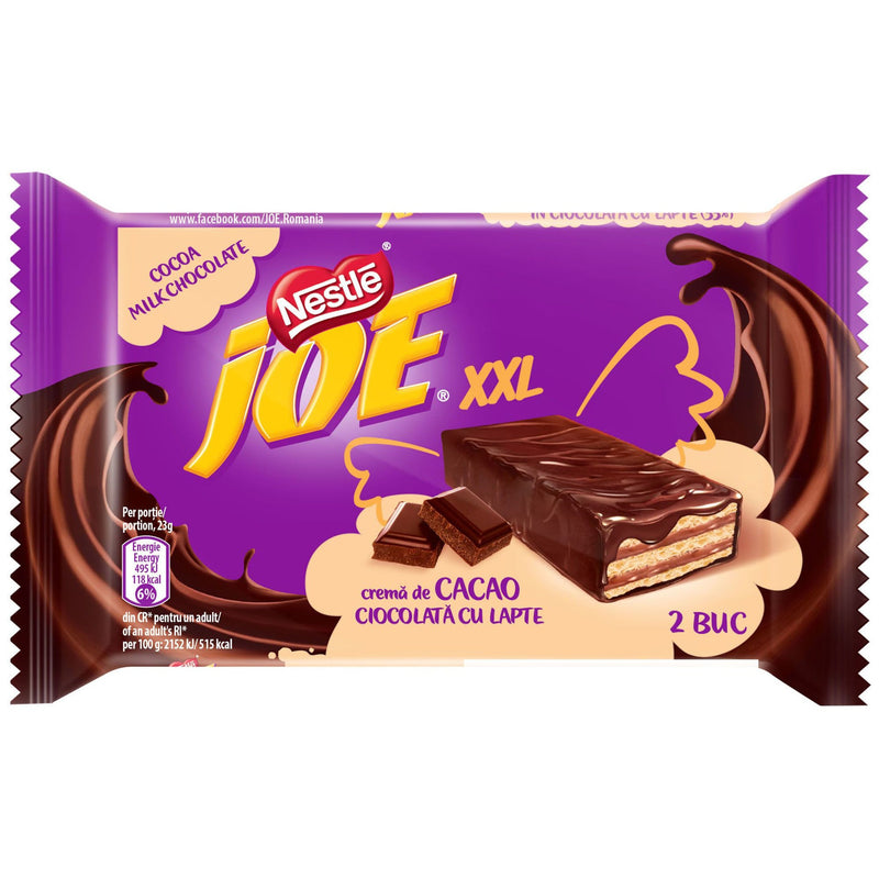 Joe XXL Napolitana cu crema de cacao si ciocolata cu lapte 46g