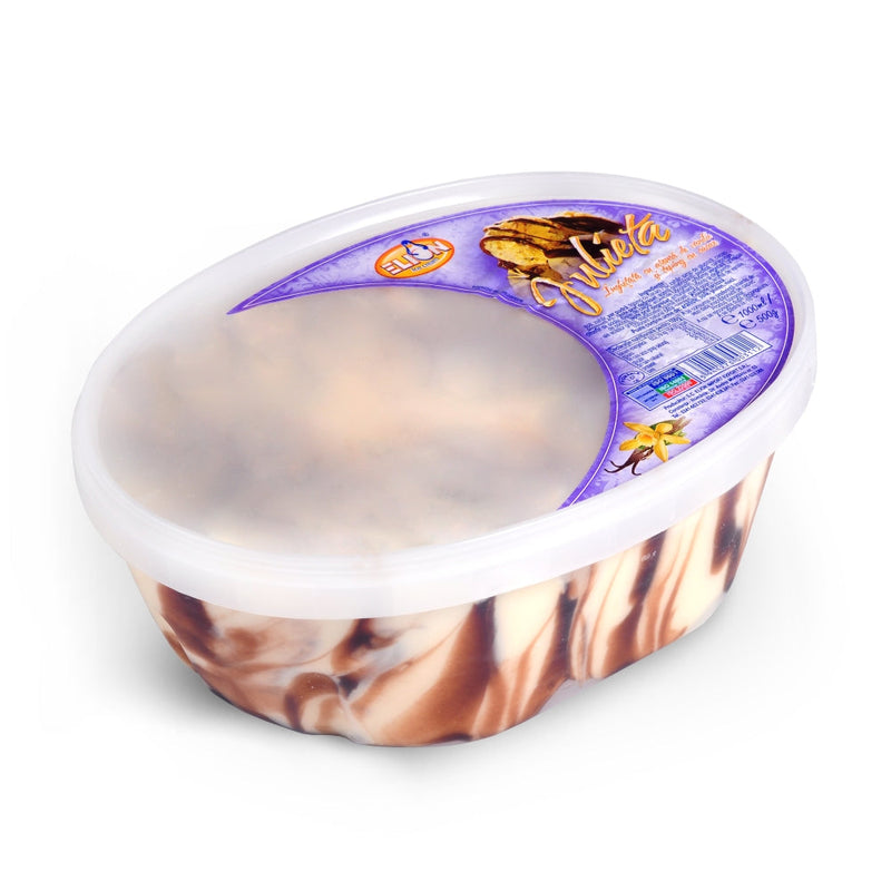 Julieta Inghetata cu aroma de vanilie si topping cu cacao 1000ml