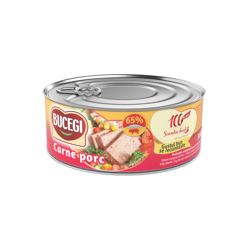 Bucegi Carne de porc 300g, 65% carne