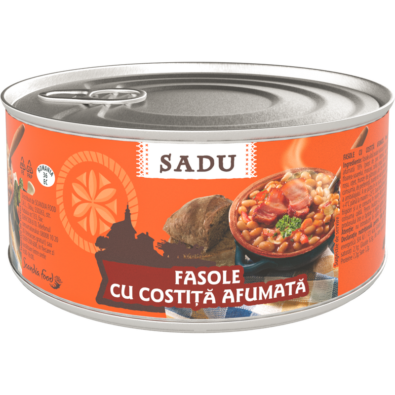 Sadu Fasole cu costita afumata 400g